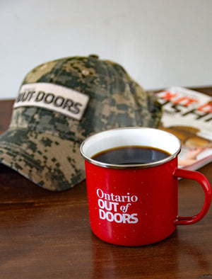 Ontario OUT of DOORS enamel mug